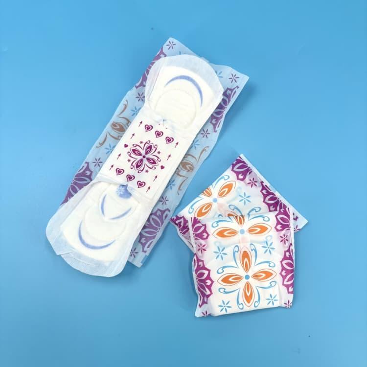 OEM Customized Ultra-Thin Disposable Cotton Sanitary Napkin Care Pad Super Absorbent Winged for Night Use Adult Size