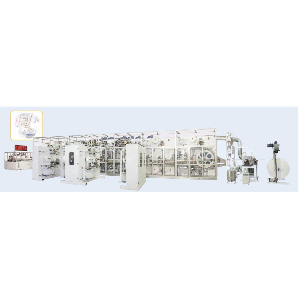 High Speed Full Automatic Servo Control T-shape Baby Diaper Making Machine Production Line