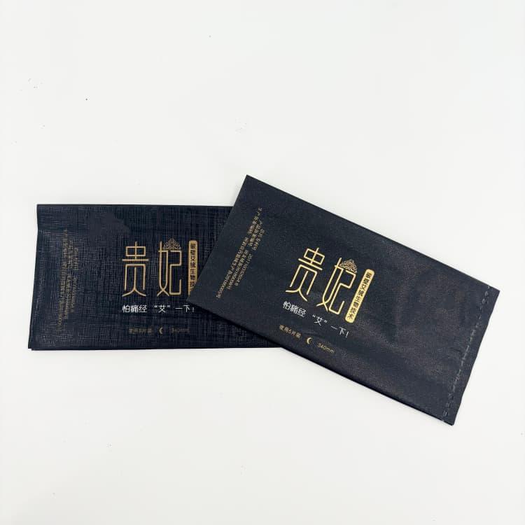 Matte Embossed PE Sanitary Pad Wrapper with Hot Stamping