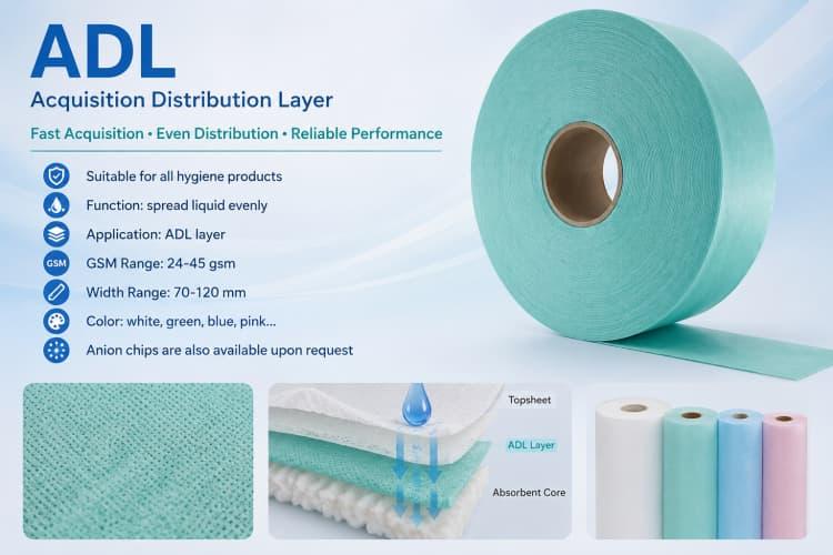 ADL in Disposable Hygiene Products: Structure, Function and Material Selection