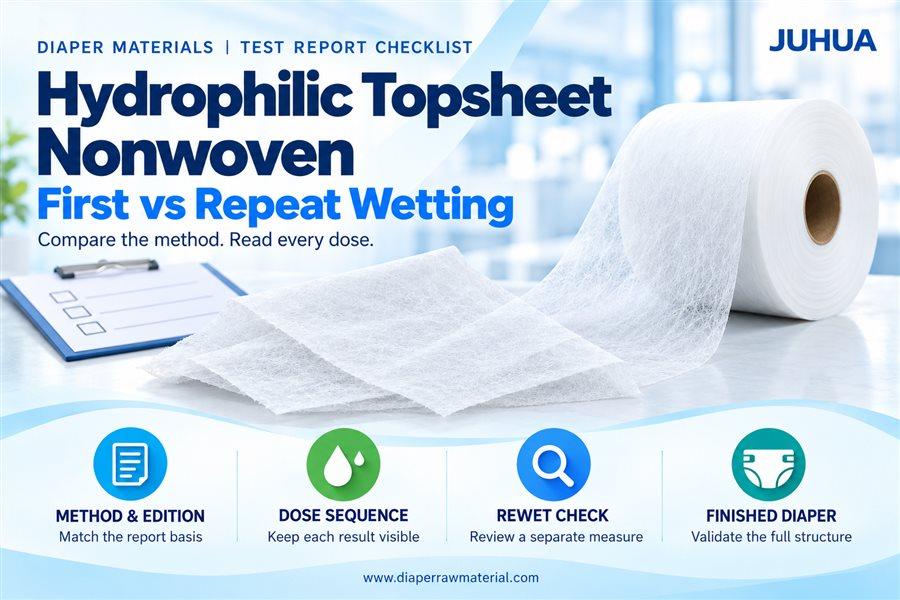 Hydrophilic Topsheet Nonwoven: Comparing First and Repeat Wetting